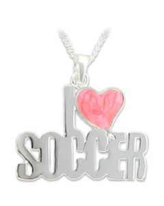 JCE016 Silver Brass Pendant with Epoxy  in Rose-Default Title